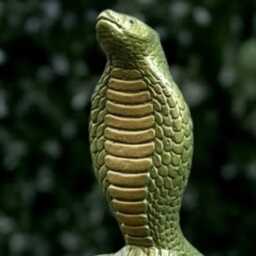 Garden King Cobra Statue Large Sculpture Outdoor Animal Decoration Cement Snake Figurine & Home Decor Cobra Lover Gift - thumbnail 2