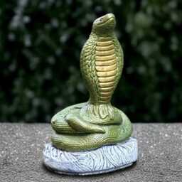 Garden King Cobra Statue Large Sculpture Outdoor Animal Decoration Cement Snake Figurine & Home Decor Cobra Lover Gift - thumbnail 4