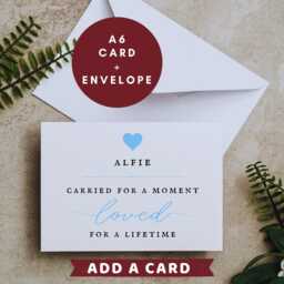 Personalised Baby Loss Candle Miscarriage Keepsake Memorial Gift Card W - thumbnail 3