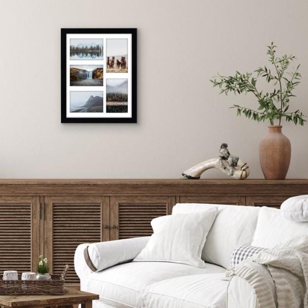 Multi Photo Collage Frame - 5-Picture Mdf Wall Art - image 1