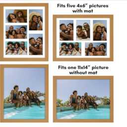 Multi Photo Collage Frame - 5-Picture Mdf Wall Art - thumbnail 4