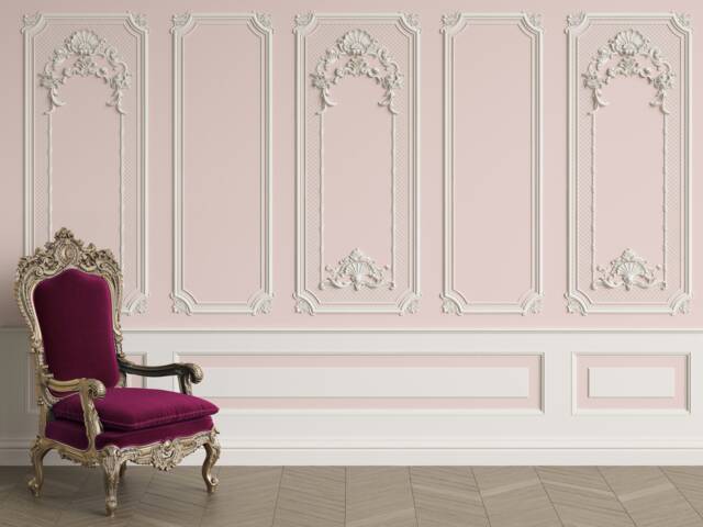 3D Cornice Wall Mural, European Style Wallpaper, Peel & Stick - image 1