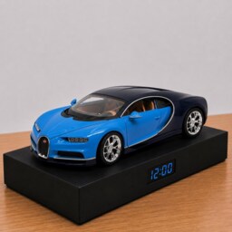 Bugatti Chiron Car Alarm Clock - Realistic Engine Sound, Handmade, Enthusiast Gift - thumbnail 2