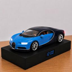 Bugatti Chiron Alarm Clock - Realistic Engine Sound, Working Headlights, Handmade, Car Enthusiast Gift