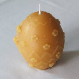 Pair Of 100% Beeswax Candles/Bunny Rabbit & Celebration Egg Handcrafted in The Usa Easter Mothers Day Gift Ideas Spring Summer - thumbnail 3