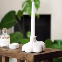 Handmade Concrete Bust Candle Holder Marble Pattern Home Decor - thumbnail 4