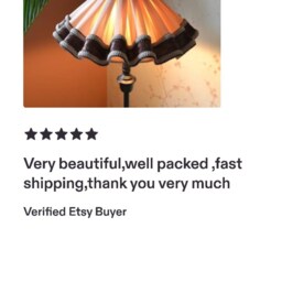 Hand-Stitched Beige Chiffon Lampshade Victorian Style Skirt Shade - thumbnail 4