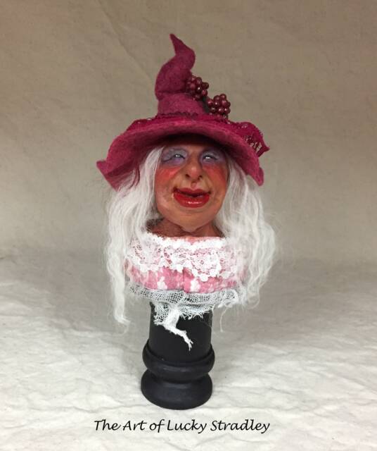 Witch Busts Are Unique Ooak Formative Sculptures That's Great Company To Have Sitting Around Your Home Or Office & They Don't Talk Much - image 1