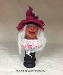 Witch Busts Are Unique Ooak Formative Sculptures That's Great Company To Have Sitting Around Your Home Or Office & They Don't Talk Much - thumbnail 1