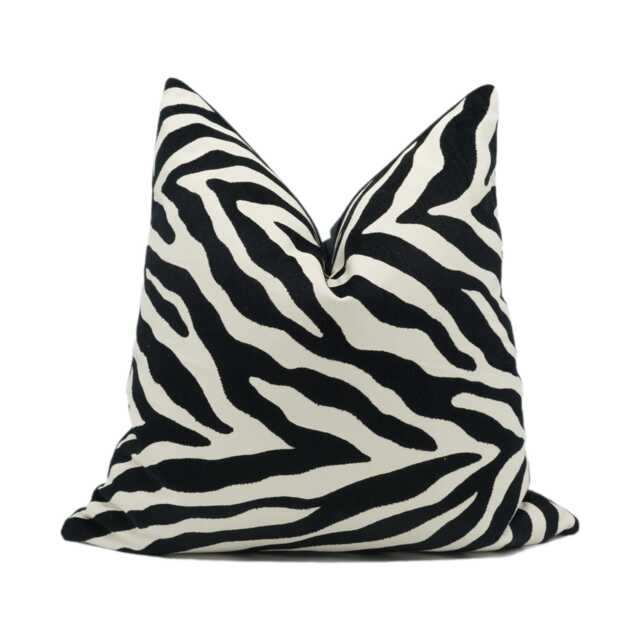 Clarke & - Bw1029 Black/White Velvet Cushion Cover Handmade Throw Pillow Designer Home D??cor - image 1