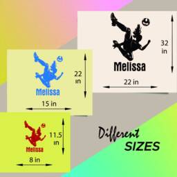 In-Style Decals Wall Vinyl Decal Home Decor Art Sticker Custom Name Girl Woman Player Soccer Sports Girls Room Removable Mural Design 2438 - thumbnail 2
