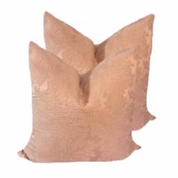 Salmon Matelasse Pillow Cover - Kravet Pillow, Custom Pillows, Shell Pink Nuetral Coral Pillow Cover, Lumbar - thumbnail 3