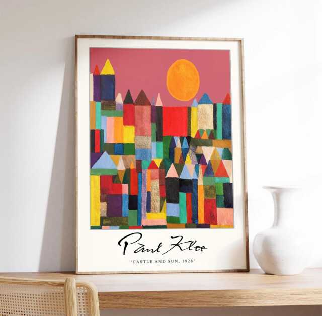 Paul Klee Exhibition Poster, Red Balloon, Art Print, Surrealist Art, Modernism, Cubism, Gift Idea, A1/A2/A3/A4 - image 1