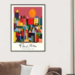 Paul Klee Exhibition Poster, Red Balloon, Art Print, Surrealist Art, Modernism, Cubism, Gift Idea, A1/A2/A3/A4 - thumbnail 2