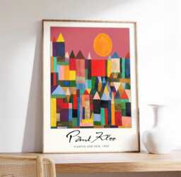 Paul Klee Exhibition Poster, Red Balloon, Art Print, Surrealist Art, Modernism, Cubism, Gift Idea, A1/A2/A3/A4 - thumbnail 1
