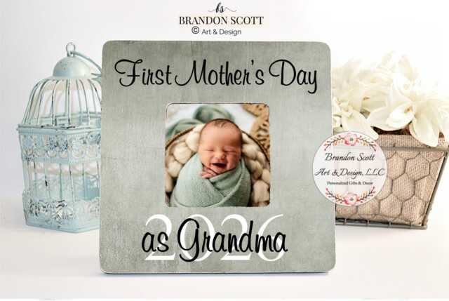 First Mothers Day As Grandma. Gift For Grandma Nana, Picture Frame Grandma, New Time - image 1
