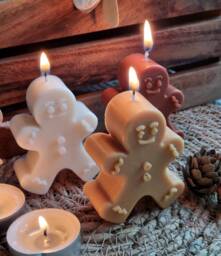 Gingerbread Candle. Candle Gift. Wax Man. Chirtsmas Secret Santa - thumbnail 1