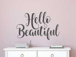 Hello Beautiful Wall Decal - Decor Art Vinyl - thumbnail 1