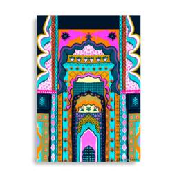 India Doorway Art Print, Colorful Architecture, Travel Decor - thumbnail 2
