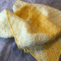 Yellow Multi-Tonal Acrylic Baby Blanket - thumbnail 3