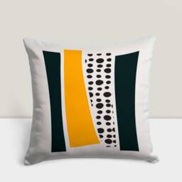 Abstract Cushion Cover, Modern Pillow Case, Yellow Minimalist Decor, Contemporary Lumbar Pillow, Home Accessory, Geometric Living Room Decor - thumbnail 3