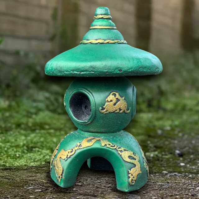 stone Pagoda Sculpture Concrete Lantern Figurine Cement Asian Decoration Handmade Zen Garden Ornament Pagoda Lover Gift - image 1