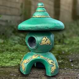 stone Pagoda Sculpture Concrete Lantern Figurine Cement Asian Decoration Handmade Zen Garden Ornament Pagoda Lover Gift - thumbnail 1