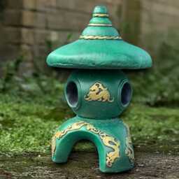 stone Pagoda Sculpture Concrete Lantern Figurine Cement Asian Decoration Handmade Zen Garden Ornament Pagoda Lover Gift - thumbnail 3