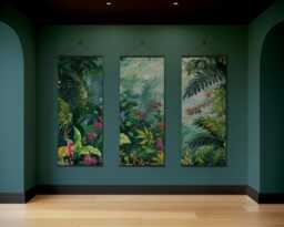 Vibrant Jungle Tapestry - Wall Hanging Unique Art - thumbnail 1