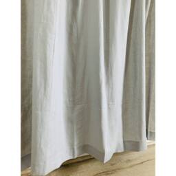 Coin Grey Shower Curtain, Light Gray Natural Linen 72x72, 72x85, 72x94, Or Custom Size, Mildew-Free - thumbnail 3