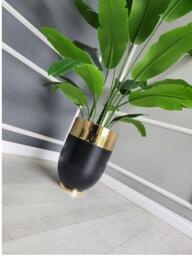 Large Metal Pot, Unique Home, Porch Decor, Office Plant Holder, Elegant Gold Planter, Perfect For Home, Office Decor, Luxury Planter, Indoor - thumbnail 1