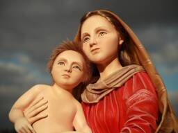 Interior Art Doll Madonna & Child Art Sculpture Ooak Collectible Original Gift Doll Work Objects - thumbnail 1