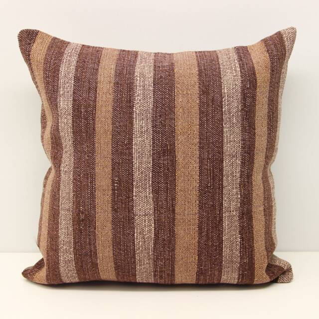 Handmade Kilim Pillow Cover 16x16, Turkish Boho Cushion - image 1