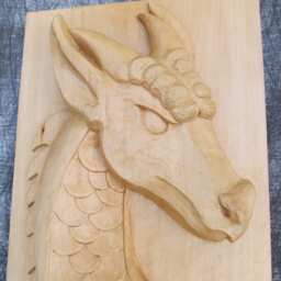 Sale Dragon Carving Sculpture Hand Carved Fantasy Free Shipping Mythical Creature Wall Art Decor Lover's Gift Wood - thumbnail 3