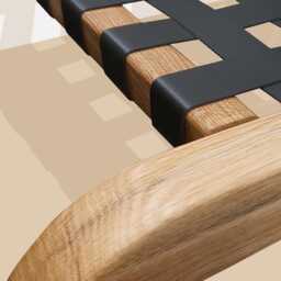 Cl??menceau Armchair, Unique Model, Handcrafted, Made in France, Wood Armchair & Stain-Resistant Organic Cotton - thumbnail 3