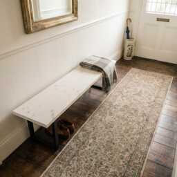 Solid Wooden Dining Bench in White Finish - Handmade Whitewashed Bench, Custom Sizes 80-180cm, Made To Order UK Free Delivery - thumbnail 2