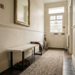 Solid Wooden Dining Bench in White Finish - Handmade Whitewashed Bench, Custom Sizes 80-180cm, Made To Order UK Free Delivery - thumbnail 3