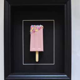 Pink Pop Resin 3D Ice Lolly Wall Art Framed - thumbnail 2