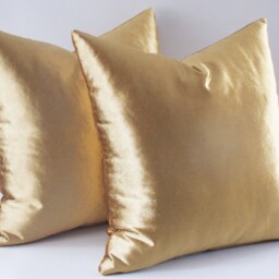 Set Of 2 Velvet Gold Pillow Covers Decorative Throw Pillows - thumbnail 2