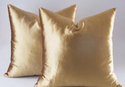 Set Of 2 Velvet Gold Pillow Covers Decorative Throw Pillows