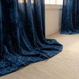 Blue Velvet Curtain Luxury Bohemian Window Living Room Divider High Quality Extra Large - thumbnail 3