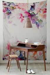 Watercolor Flowers - Wall Tapestry Tapestry Hangings Wanderlust Bohemian Home Decor Dorm T#50 - thumbnail 1