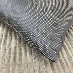 "Momentum Accent Fabric By Harlequin Grey Steel Beige Satin Weave - Luxury Cushion Cover, Throw Pillow Cover Size 12"" X 20" - thumbnail 3