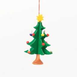 Christmas Tree Handmade German Wooden Ornament, Hand Crafted Festive Holiday Charm, Decor - thumbnail 3
