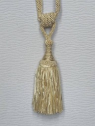 Pair Beige Ivory Organza Modern Tiebacks-Curtain Tie Backs.modern Tassel Hold Backs - thumbnail 1