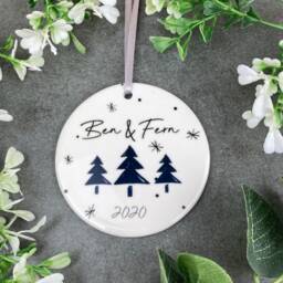 Couples Christmas Hanging Decoration, First Christmas, Couple Gift, Gift For Couple, Tree Homeware, Personalised - thumbnail 2