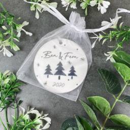 Couples Christmas Hanging Decoration, First Christmas, Couple Gift, Gift For Couple, Tree Homeware, Personalised - thumbnail 3
