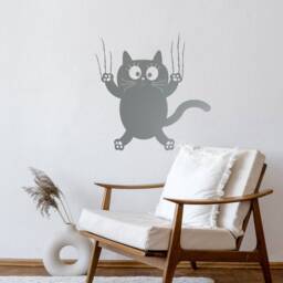 Funny Cat Vinyl Wall Decal Kitten Pet Kids Room Nursery Daycare Kindergarten Elementary Playroom Window Decor Stickers Mural - #2699Di - thumbnail 3