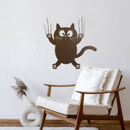 Funny Cat Vinyl Wall Decal Kitten Pet Kids Room Nursery Daycare Kindergarten Elementary Playroom Window Decor Stickers Mural - #2699Di - thumbnail 2