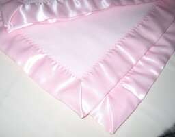 Fleece Baby Blanket Set, Satin Trim Crib & Travel Blankets
